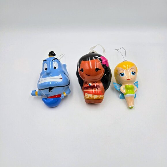 Disney Christmas Ornaments Genie Tinkerbell Moana Kawaii Art Lightweight Xmas - Picture 2 of 13